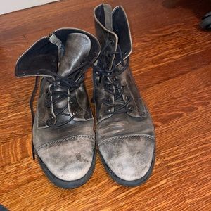 Leather Lace up booties